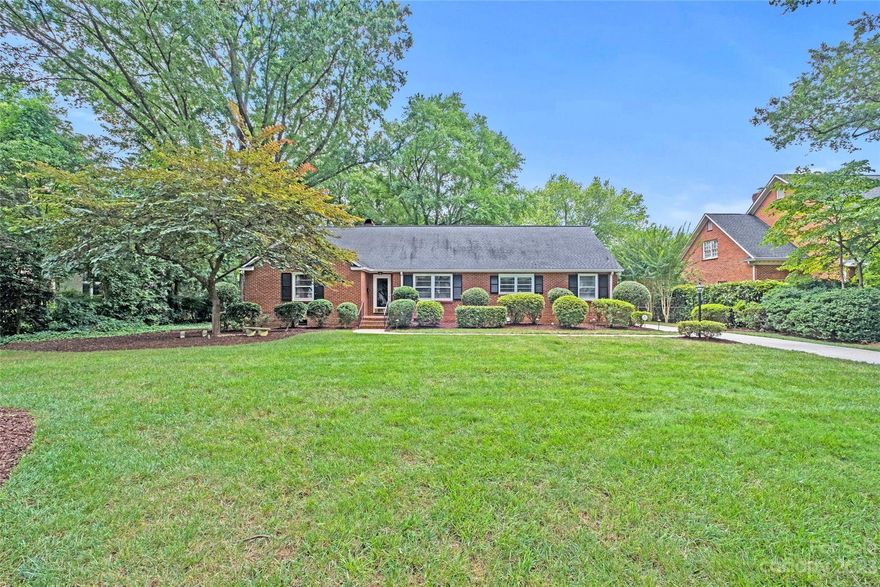 Rare opportunity for a new build in Pharr Acres / Myers Park. Level and private lot that backs up to Cassamia and Pinewood Circle. Measures approximatley  100' wide x 247' deep and will accommodate a large footprint. This lovely, quiet neighborhood is close to Uptown, SouthPark, the airport and Philips Place. Schools are Selwyn, Alexander Graham and Myers Park. Shown by appointment only.