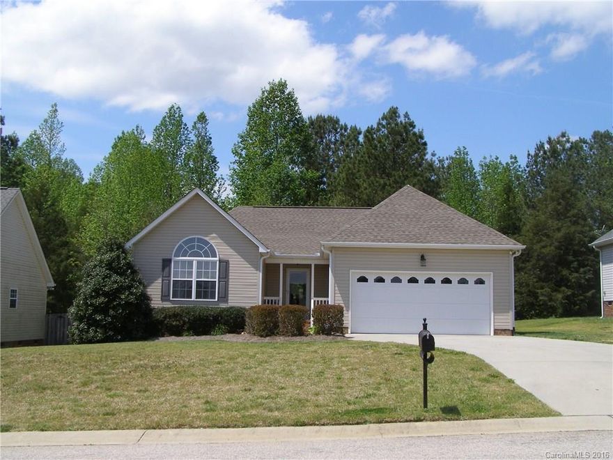 Yes, this RANCH has 4 bedrooms! **FRESH PAINT THRU MAJORITY OF THE HOME** Split floor plan offers privacy for the Master Suite that has vaulted ceiling & large palladium window. Master Bath offers dual sink vanity, tile floor, garden tub, sep shower + 2 WICs. Two of the secondary BRs also w/ WICs. Guest Bath w/tile.  Large Great Rm w/gas fireplace. Kitchen has good cabinet/counter space & bayed dining area that looks out to the deep yard that backs to trees - no homes behind! Great curb appeal!