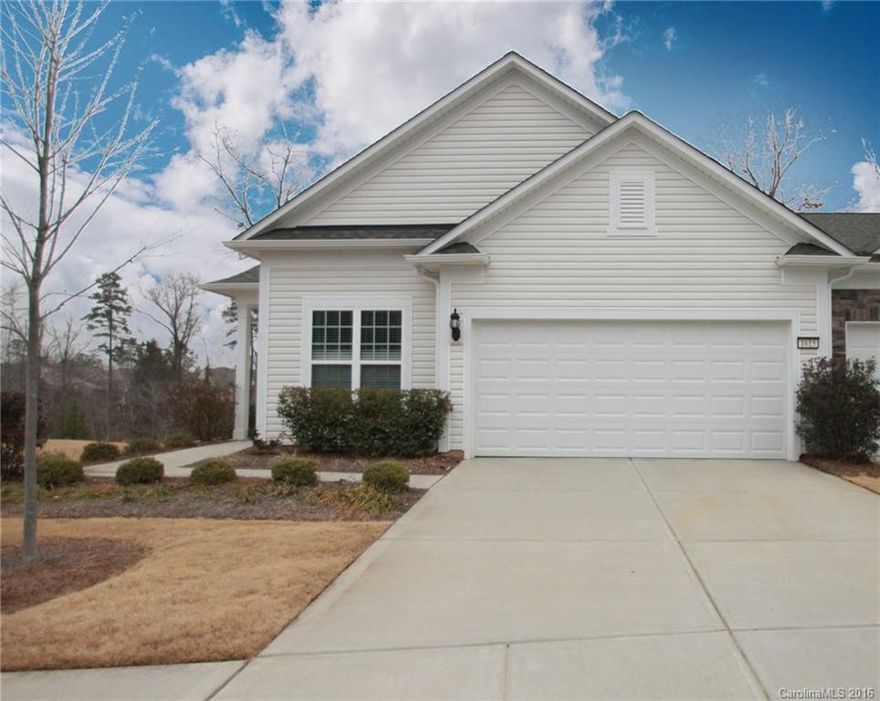 Largest Villa Floorplan with Beautiful Wooded View. Maintenance Free Home. Ceiling Fans Throughout. Foyer Leads to Spacious Great Room Hardwood Floors in Great Room, Kitchen, and Master Suite. Gourmet Kitchen with Electric Stainless Steel Appliances, Breakfast Bar, Island, Dining Area, Granite Counters, Can Lighting, and Pantry.  Laundry Room with Shelving. Large Office. Master Bedroom with Master Bath Walk-In Shower, and Generous Walk-In Closet with Shelving. Screened Patio with Privacy Fence.