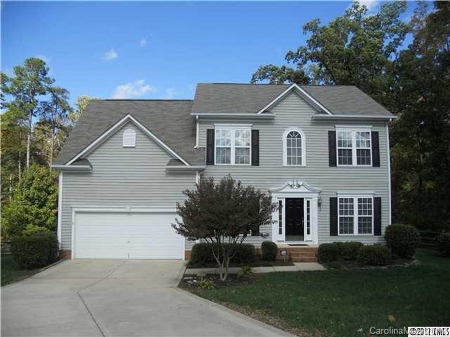 Very private 2 story CUL-DE-SAC property surrounded by thick woods for total privacy. Double decking overlooks back yard. Huge 2 car garage with plenty of room for storage, fenced back yard, All smooth ceilings, excellent storage. Chef's delight kitchen w/island & very open. Great Room features gas log fireplace. Large master bedroom! Bonus or 4th bedroom extremely large! Sought after neighborhood with club house, playground, & pool close to lots of shopping, restaurants, University area & 485.