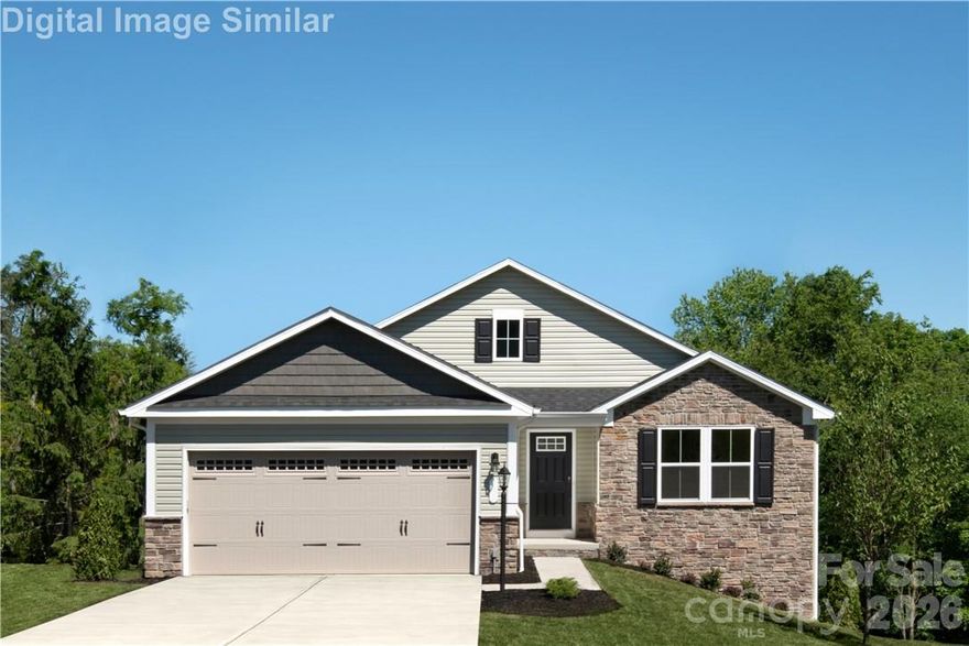 This to-be-built Dominica Spring floorplan offers spacious, open living with three generous bedrooms and a welcoming great room, plus a dining room that can easily be converted into a study or flex space. The kitchen is thoughtfully appointed with GE stainless steel appliances including a refrigerator, granite countertops, single sink, LED lighting, and a large center island with lower pull-out trays, making it ideal for everyday living and entertaining. The primary suite comfortably accommodates a king-size bed and features a walk-in closet and en suite bath with a walk-in shower. Set within Basildon Ranches, Lancaster’s premier new home community, residents will enjoy future amenities including pickleball courts, walking trails, a dog park, gazebo, fire pit, and more, all with yard maintenance included, and a convenient location just 15 minutes from Indian Land, SC and a short drive to Waxhaw, NC with its charming shops, dining, parks, entertainment, and historic downtown. Take advantage of our “Buy More, Save More” promotion and save up to $15,000 on select upgrades—an exceptional opportunity in one of Lancaster’s most desirable communities. Please call to schedule your appointment.