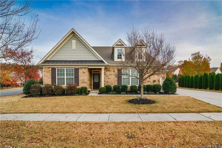 Located on an over-sized corner, cul-de-sac street homesite, this 1.5 story, with 3 car garage, is home you've been waiting for! . Single story living with a guest suite and bonus upstairs! If needed, a closet could be added to the office on the main level to create a 4th bedroom. Enjoy the Carolina weather from your screened porch overlooking the fenced back yard. Community pool, airnasium, playground and more. Convenient to I-77, shopping, schools and much more!