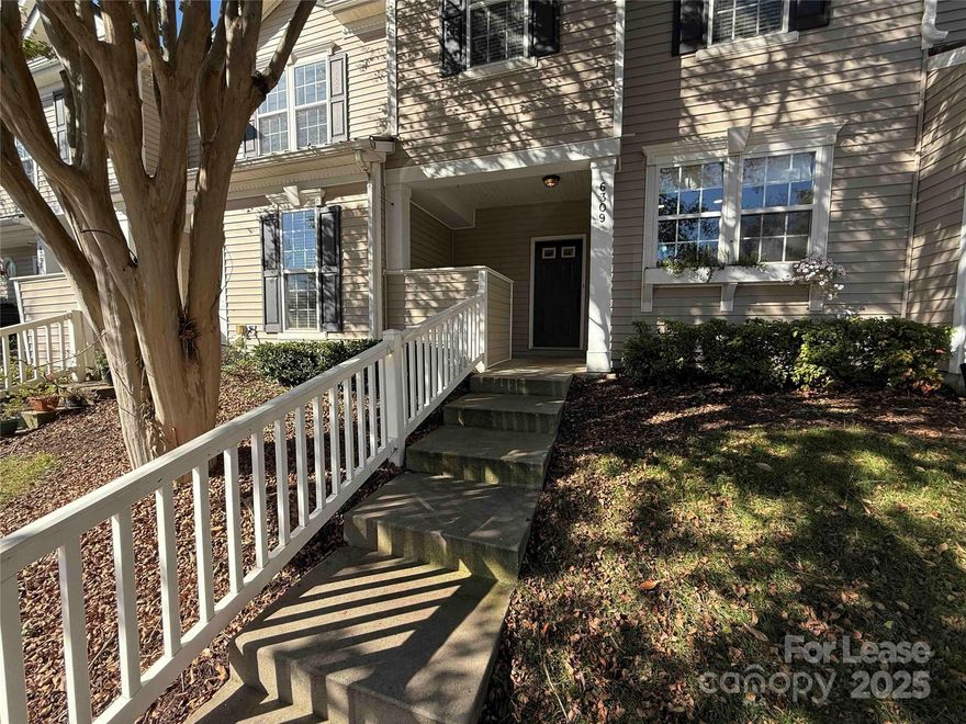 Located in the desirable Arlington neighborhood, this beautiful 3-bedroom, 2.5-bathroom townhome offers 1,353 square feet of comfortable living space. The main level features an open floorplan, seamlessly connecting the family room and dining area, with a cozy fireplace as the centerpiece—perfect for relaxing or entertaining guests. LVP flooring runs throughout the downstairs area, leading to a modern kitchen equipped with granite countertops, stainless steel appliances, and a cooktop stove. Convenience is key with washer/dryer hookups and a private patio complete with outside storage. Enjoy easy access to the neighborhood clubhouse and pool, just a short walk away. Ideally located near Hwy 160 and close to the vibrant Ballantyne area, this townhome combines convenience with comfort, offering the perfect place to call home.