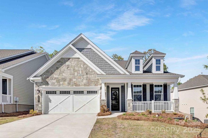 **NEW CONSTRUCTION** This home offers 2 Bedroom, 2 Bath, Den, and 2-Car Garage. The kitchen is equipped with a GE Profile Series gas cooktop, stainless steel wall mount chimney hood, and under-cabinet lighting. It has 42-inch upgraded cabinets with a four-drawer stack, soft-close mechanisms, roll-out waste basket, and pot drawers. The Great Room includes an upgraded fireplace. Enjoy a sunroom with an extended 8-foot Lanai that offers north exposure and no homes behind. Additionally, it offers a 4-foot garage extension, a Taexx built-in pest control system, and tray ceilings. The Gentry a 55+ neighborhood in Handsmill on Lake Wylie is located in York, South Carolina, and offers new homes designed for lakeside living. This gated community is approximately 30-minutes from Charlotte City Center. With direct access to Lake Wylie residents have access to boating, fishing, and water sports, as well as state parks, walking trails and nature preserves.