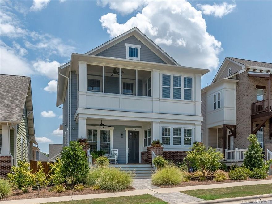 Fantastic Opportunity in the popular Riverwalk Community! This home is like new & has tons of upgrades including Upgraded kitchen cabinets, granite, tile backsplash, island. 4 Beds, 3.5 Baths. Master on the main, large walk in closet, walk-in shower in Master Bath. Fabulous home facing pocket park! Rocking chair front porch and screened porch upstairs off large loft overlooking park. Oversized detached 2 car garage with covered breezeway into home. Convenient to shopping, restaurants and I-77.