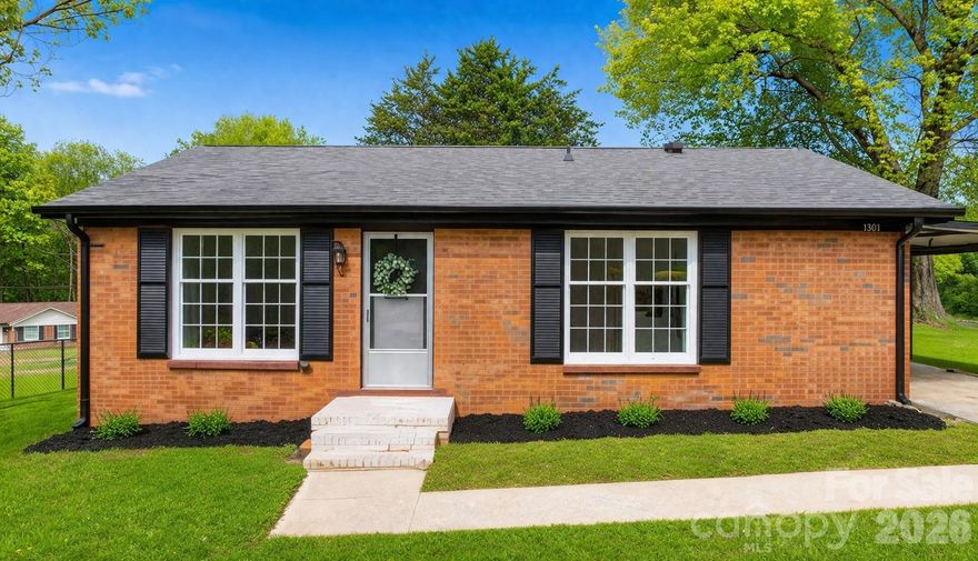 Charming full brick 3BR/1BA with thoughtful upgrades throughout. Features LVP flooring, fresh paint, and modern lighting. New HVAC, new windows, and new flooring throughout, plus a new GE washer and dryer/Combo.

Kitchen includes stainless steel appliances. Bathroom offers a sleek vanity and clean finishes.

Spacious living area with great natural light. Fully fenced yard—perfect for pets or entertaining.

Located just minutes from downtown Conover, offering a small-town feel with growing amenities, local dining, and community spaces. Enjoy easy access to major highways, shopping, dining, and nearby Hickory, making this home convenient for everyday living or commuting.