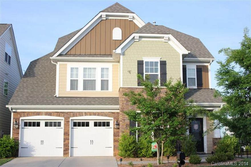 Immaculate. Open floorplan. Hardwoods. Granite counters, stainless appliances, and tile backsplash. Great Room with gas logs. Office with french doors. Guest bedroom down w/private bath. In wall speaker system. Large Master w/ trey ceilings. Luxuary bath with garden tub & shower. Double vanities in baths up. Large stone paver patio, wall and firepit. Owner recently added oak treads/risers on stairwell and hardwoods in upstairs landing/hallway, low maintenance aluminum fencing & irrigation system