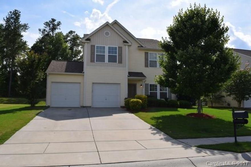 This is an awesome home in a wonderful neighborhood. High ceilings in great room, very large kitchen and eating area. Extra den space on main and loft on second level for extra living space.  All bedrooms are roomy and each have deep closet space. Huge back yard, large patio, and  double garage. Clover school district. Won't last long!