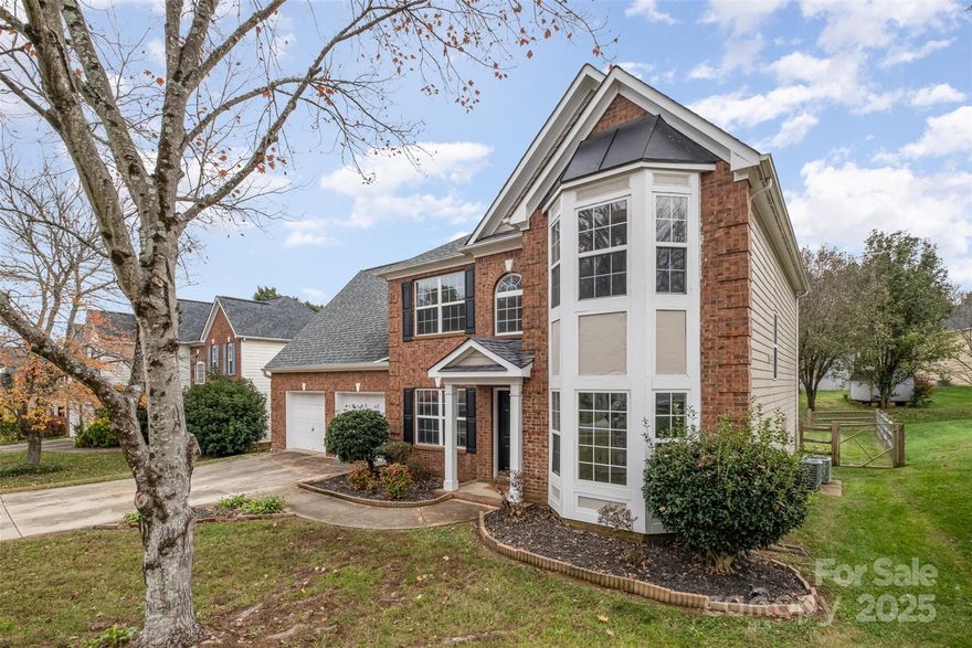 Welcome home to this beautiful 3 bedroom, 2.5 bath home in Fox Glen. Fall in love with the spacious foyer, open floor plan and bright two-story great room. The beautiful kitchen offers ample, white cabinets, granite countertops, and stainless-steel appliances. A separate office or study room and a formal dining room are ideal for work or entertaining. Step outside to the fenced-in, level, cleared backyard which is ideal for an outdoor garden enthusiast or landscape designer. Professional paint and all-new upstairs carpet have been installed. The primary suite includes an extended seating area, a full bath with double vanity, a shower and garden tub, walk-in closet and an unfinished attic storage space. Two additional bedrooms and a separate full bathroom are upstairs, as well. The roof has been replaced in 2019. The community amenities, include an outdoor pool, and playground. The location is ideal for shopping, entertaining or commuting.