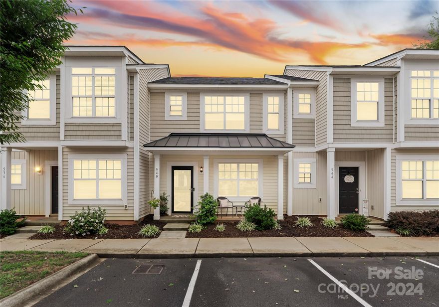 Discover your dream home in this beautifully upgraded 2 bedroom, 2.5 bathroom townhouse, offering an inviting open floor plan that seamlessly blends comfort and elegance. Step inside to discover a bright and airy living space with fresh paint and contemporary finishes. The kitchen shines with stainless steel appliances, granite countertops, and ample cabinet space. Relax in the cozy dining area, ideal for family meals or entertaining guests. Outside, unwind with morning coffee or evening relaxation on the rear patio. Retreat to the primary suite, complete with an en-suite bathroom for added privacy. The second bedroom is versatile, perfect for guests, a home office, or a nursery, and also includes an en-suite bathroom. Other highlights include a new HVAC system installed in 2024 and the roof replaced in 2021. Located in a prime location with easy access to downtown Rock Hill and Winthrop University makes it a must-see!