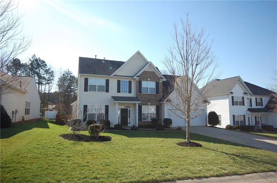 WOW! Such a wonderful home in desirable Legacy Park in Indian Land. You'll love the detailed appointments in this home from the wood & tile flooring to the extensive trim work, including crown molding, chair rail & wainscoting, from the granite counter tops & tile backsplash in the kitchen to the tile surround shower in the owner's suite. There is a bedroom w/full bath on the main floor and 3-4 bedrooms on the 2nd floor. The 4th bedroom can be your large bonus room. Paver patio & fenced yard.