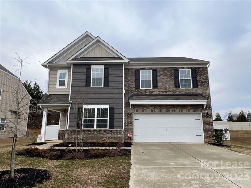 MOVE-IN READY 2-story home in the Eden Park community near Downtown Mooresville! This floor plan has a main level with prefinished wood floors throughout, Foyer, Office/Dining Room with wainscoting, open Kitchen with granite, island, stainless appliances and Pantry, Dining/Breakfast area, Half Bathroom and a large Great Room with a gas log fireplace. The upper level has a Laundry Room with Washer/Dryer, and 5 spacious Bedrooms with 2 Full Bathrooms including the large Owner's Suite with walk-in closet, dual sink vanity, garden tub and separate shower. Enjoy a Fenced Yard with privacy and a Rear Patio great for relaxing and cook outs! Eden Park is located minutes from Downtown and in the sought after Mooresville Graded School District! Tenant is responsible for all utilities and lawn maintenance. No Smoking and Pet are conditional with a non-refundable pet fee per pet. AVAILABLE NOW!