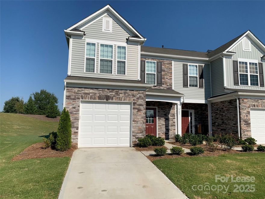 Beautifully appointed Luxury Townhome Rental in the desirable gated community of Catawba Village. Spacious end-unit with open floorplan. Light and Bright Great Room with 10" ceilings and Gas-log Fireplace. Stunning Kitchen w/Whirlpool SS Appliance package, Gas Cooktop, Quartz Counters and 42" Shaker Cabinets. Sliding doors open to Private enclosed patio area, perfect for relaxing or entertaining. Upstairs is the impressive Master Suite w/HUGE Closet, Tray Ceiling and Spa-like Master Bath...with double vanities and separate glass enclosed shower. Upstairs also includes 2 additional Bedrooms, 2nd Full Bathroom & Laundry room conveniently located on 2nd level. Washer/Dryer included. Attached 1-Car Garage. Great Location for easy commutes to Uptown Charlotte or Rock Hill. Endless options for dining, entertainment, shopping and recreation. The community includes resort style swimming pool, walking trails and a clubhouse with access to Fort Mill's excellent schools. No Pets.