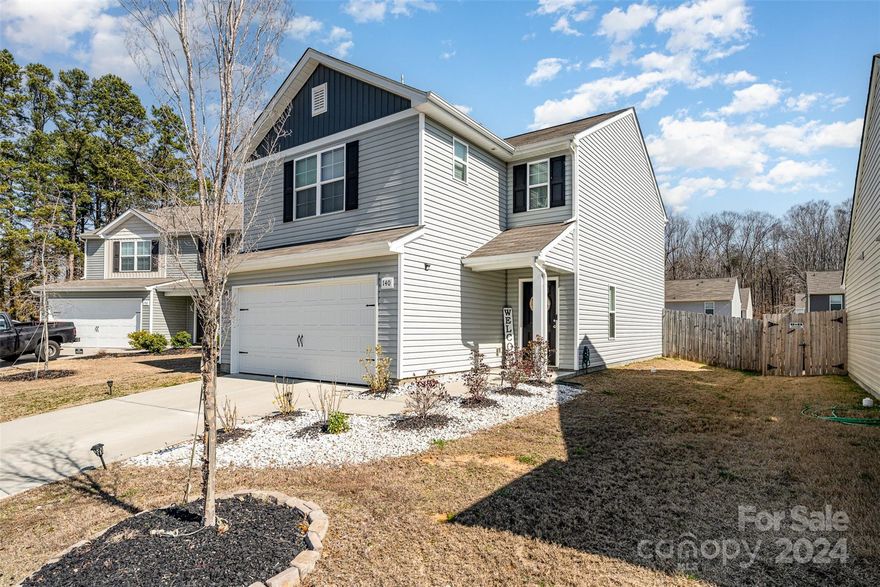 *$4,000 closing cost credit with preferred lender and $3,500 credit from seller for flooring/carpet!*  Escape the hustle and bustle of the city and discover your dream home nestled in this suburban community of Village at Granite.  This inviting 3 bedroom, 2.5 bathroom home was built in 2020 and offers the perfect blend of comfort and convenience...close to shopping, restaurants and the highway.  Located in a cul-de-sac, this home includes an open floor plan on the main level, spacious living area, and dining space.  The private backyard is completely fenced in which makes it perfect for relaxing or for entertaining.