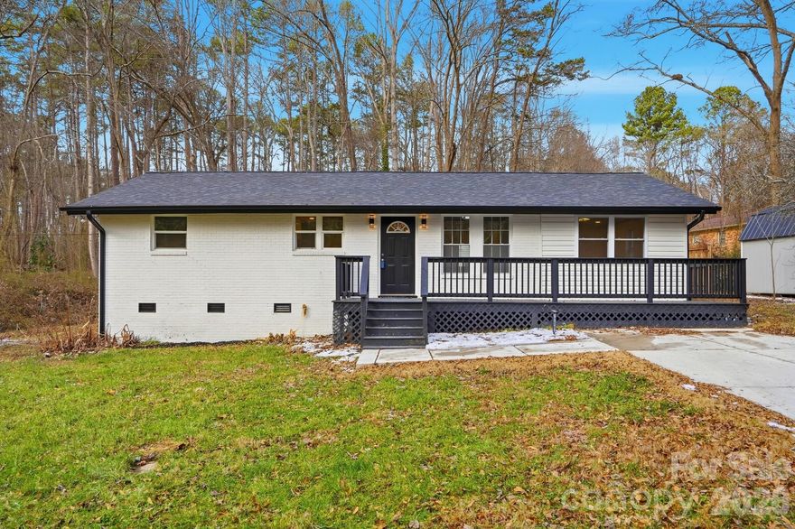 Check out 3D tour that has now been added. Experience your personal virtual walkthrough & additional features to utilize when virtually touring the home. This remodeled 3-bedroom 2 full bath Rancher has been completely upgraded with exquisite details to mention a uniquely designed kitchen. Excellent taste of final finishes has been installed throughout considering marvelous, recessed lighting that is also complemented with sleek designed light fixtures. These features pore out into the open floorplan layout where premium upgrades continue along living room. Including custom built-in shelving underlined with a distinctive modern fireplace. In addition, newly added high-end primary bedroom connects to a lavish primary bathroom featuring a full walk-in shower. This area was unfinished & only framed prior sale and now offers a split BR floor plan. Replaced and installed all new gutters, water heater, new HVAC system, and brand-new roof. USDA eligible with 0 down and just within a couple miles from hwy I-85 and 321, and local shopping. Location of property also sets this home apart by offering a more secluded setting from neighboring properties considering being last home where street ends, rear backing too and front facing wooded areas.  See agent remarks for pertinent details. Second Parcel is being sold separately and is negotiable with combined sale. See land listing MLS# 4342702 for further details address 00 W Border St.