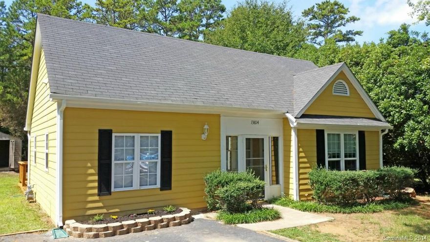 Nice ranch style rental home on cul de sac lot- close to Ballantyne area. Home recently renovated in early 2014. New interior cosmetics of, kitchen cabinets, c'tops, appliances, wood laminate flooring, carpeting, paint, blinds, lighting replaced. New HVAC system with gas heat & water heater. Rear deck overlooks tree lined rear & private (low maintenance)  lot. Storage shed. Available immediately. Refrig/washer/dryer included. Agent owned and managed.