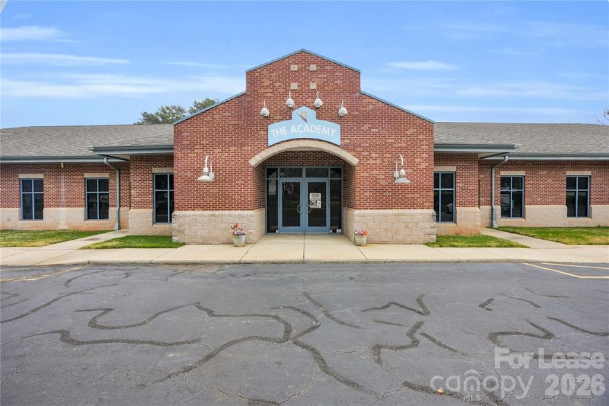 This facility is perfectly set up for a school/ daycare, nice large classrooms, a working kitchen and eating area as well as administration offices. This secure and updated building has security as well as bathrooms in each and every room for easy access. The exterior allows for an updated safe play space with a secure fence. Updated HVAC and A/C units were installed in 2025 as well as LED lighting. Additional amenities also include parking spaces in front for staff and a drive through space for pick up and drop off. Overall, a great space for the perfect school for children.