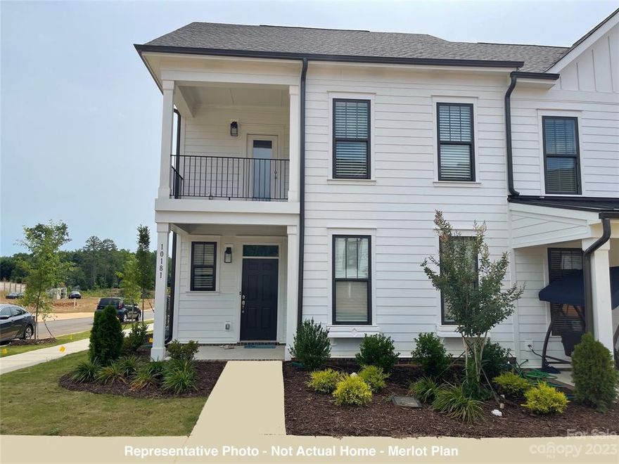 END Unit-First Floor Owner's Suite New Construction in sought after townhome community of The Villas at Tucker's Walk.  3 bedroom,2 ½ bath, open concept floor plans with covered porches on both levels. Main level features primary bedroom suite with walk thru to laundry and tile shower, 9 foot ceilings, gourmet kitchen with wall oven, flat cook-top, dishwasher, Granite countertops with tile backsplash and island. Second floor host two bedrooms and a spacious loft area, prefect for second living space or office. 2nd covered porch off bedroom upstairs is perfect for morning coffee. Attached 2 car garage. Estimated completion July 2023. PHOTOS ARE REPRESENTATIVE -Home is currently under construction.