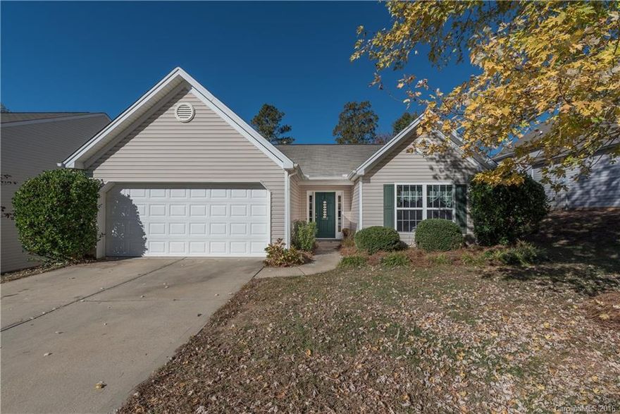 Come see this terrific ranch home in highly desired Legacy Park! Beautiful open floor plan with new upgraded laminate floor, new carpet, and fresh paint, make this the perfect home.  HVAC system and hot water heater only one year old.  Large private lot overlooking woods in back.  Move into a worry free home in a neighborhood with awesome amenities such as pool, tennis courts, playground, and rec center with fitness equipment. Sought after Indian Land schools!  Call now - this one wont last!