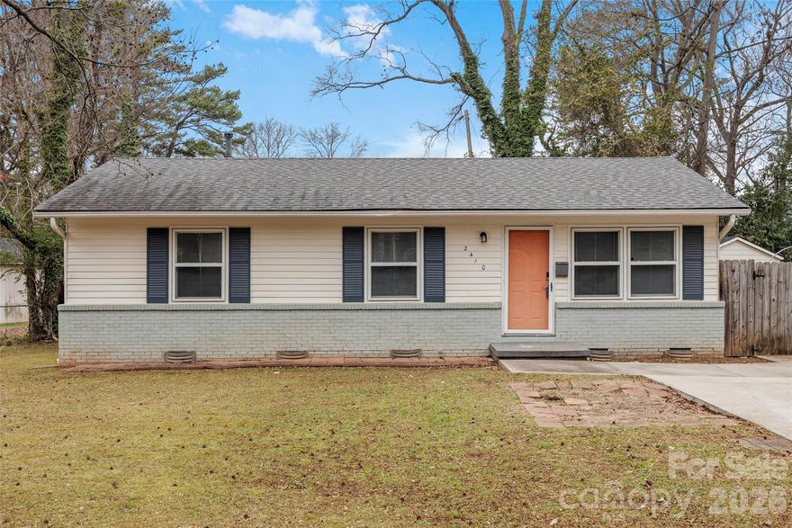 Super cute and beautifully maintained, this 3BR/2BA home checks all the boxes! An open living /kitchen area create an inviting space filled with natural light. The kitchen features stainless-steel appliances, white cabinetry, granite countertops, and a classic subway tile backsplash. Both bathrooms have been thoughtfully updated with tile tub surrounds, modern vanities, fixtures, and lighting. A flexible third bedroom works perfectly as a home office or guest space. Enjoy outdoor living with family & friends on the extended covered patio, ideal for entertaining, with a fenced backyard ready for pets, play, or relaxing evenings. Large shed for extra storage. Refrigerator, washer & dryer remain. Conveniently located with easy access to I-85 and the airport, this move-in-ready home is easy to love and even easier to live in. Come discover it today!