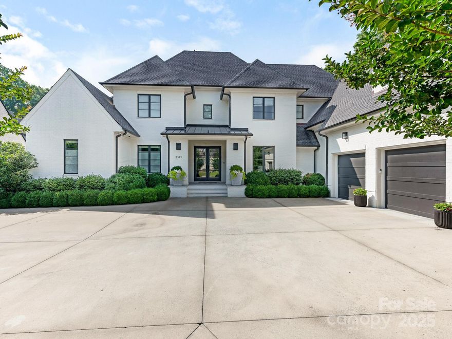 Stunning custom home by Arcadia w/ a backyard that is like no other in Charlotte.Sprawling .673 acre lot w/complete privacy, sport court,putting green, lounge area w/ sunken fire pit & amazing  heated saltwater swimming pool. The glass french steel doors lead you to the bright open foyer which opens to the Kitchen & Great Room prov.gorgeous views of covered porch and backyard. Engineered 7” inch white oak hardwood flooring, handsome molding & 10 foot ceilings on 1st floor. The Bar is beside the Dining Room that is painted in high gloss on wall, trim & ceiling. Other amenities include large island, separate Breakfast area, 2 Powder Rooms, Office & Mud Room. Upstairs has 4 bedrooms and a large playroom. Primary Bedroom overlooks backyard & saltwater pool w/ access to covered porch. Large Primary bathroom w/ custom cabinetry, seamless glass shower & separate tub, laundry closet & 2 spacious closets. Generator & water filtration system. One of a kind home that you will never want to leave!