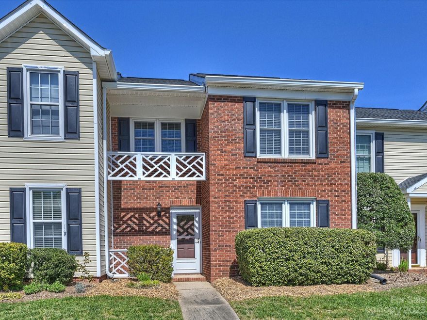 Welcome to your new home in the tranquil Kensington at Raintree neighborhood, nestled within the highly desirable Raintree community. This lovely 2-story townhome boasts a well-maintained interior, with freshly painted walls and new carpeting throughout. The main level features an open living room with a cozy fireplace plus a spacious dining room off the kitchen and an additional den/study providing extra space for all your needs. Upstairs, you'll find the primary bedroom with an ensuite bath and a large walk-in closet. Two additional generously sized bedrooms and another full bath complete the upper level. Enjoy your summer nights on the private backyard patio! Two open parking spaces come with the unit. But that's not all - you'll also be surrounded by the many amenities of the Raintree community, including 36 holes of golf, serene ponds, gorgeous parks and playgrounds and lush trees. Plus you are so close to shopping and dining with Ballantyne and Waverly just minutes away.