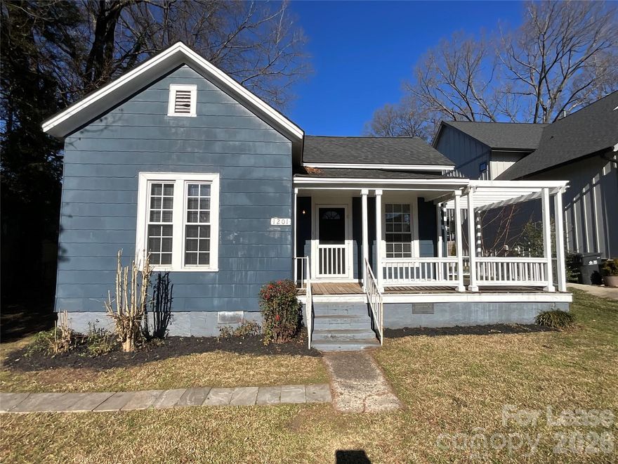 Welcome to 1201 Pamlico Street, a highly desirable home nestled in the heart of Plaza Midwood—one of Charlotte’s most vibrant and sought-after neighborhoods. Enjoy the convenience of being just minutes from Uptown Charlotte and within walking distance to local breweries, restaurants, shops, and entertainment. This charming 2-bedroom, 1-bathroom home offers comfortable single-level living with a warm and inviting atmosphere. The cozy living room provides the perfect space to relax or entertain, while the spacious kitchen features stainless steel appliances, generous cabinet storage, and plenty of room for meal prep and dining. Enjoy relaxing on the inviting front porch, a welcoming space perfect for morning coffee or evening unwinding. A washer and dryer are included in the unit and provided as-is for your convenience. With its prime location and classic charm, this home offers the perfect blend of character and functionality. 6 Month Lease Term Only. Contact us today to schedule your viewing. When applying to our properties, tenant agrees to accept the property in presented conditions as-is. If not viewed prior to accepting tenancy, tenant agrees to accept the conditions as-is.