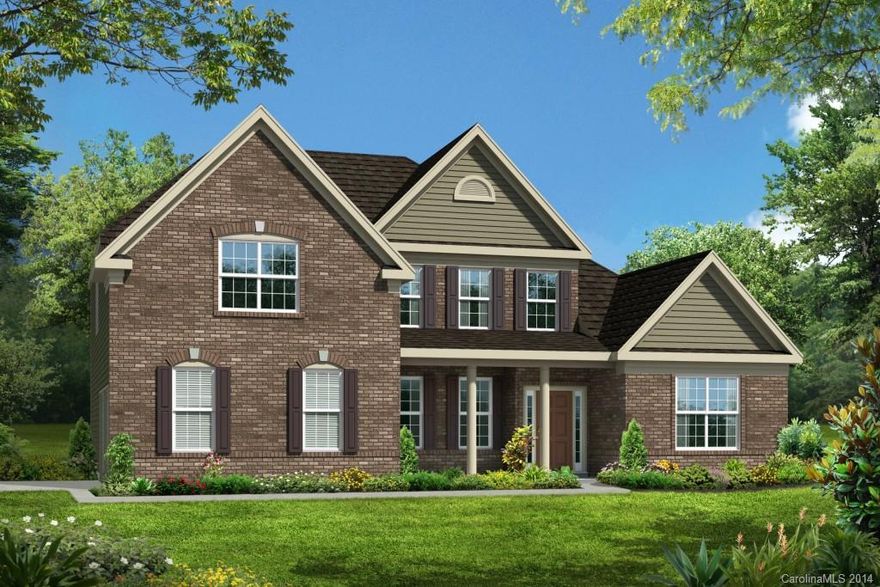 Manchester Georgian, 4 bedrooms, 2.5 baths, brick front, side load garage, hardwoods, ceramic tile, double oven, formal DR, study, numerous upgrades, golf course community