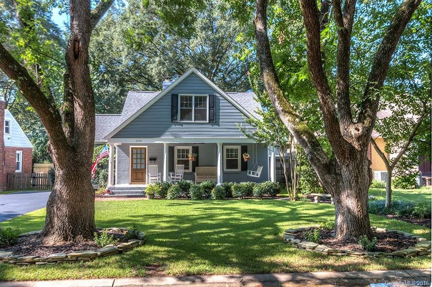 Great location in Chantilly, this home has it all. Rocking chair front porch with mature landscaping. Formal entry & living area. Open kitchen to dining room. Large family room opens to screened-in porch. Guest bedroom with full bath downstairs. Master with his/her closets upstairs along with secondary bedrooms. Large yard with fire pit. 2 car detached garage with walk-up stairs to storage. Rezoned for the new Oakhurst STEAM elementary school. Minutes from Uptown. Walkable to Midwood & Elizabeth