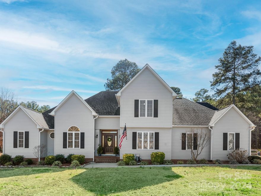 Your new home is waiting for you! This gorgeous home sitting on over an acre is situated between Rock Hill, York and Clover but with the benefit of amazing Clover Schools! This home has the primary bedroom on the main floor as well as an office for ease of living. With an open concept for the kitchen, living and breakfast area, you are sure to find everything you have been looking for. Upstairs has 2 bedrooms with a bonus that could be used as another bedroom if needed! With a brand new fence installed, enjoy the back porch views and quiet landscape surrounding you. And to top it off, this one has county taxes not city!