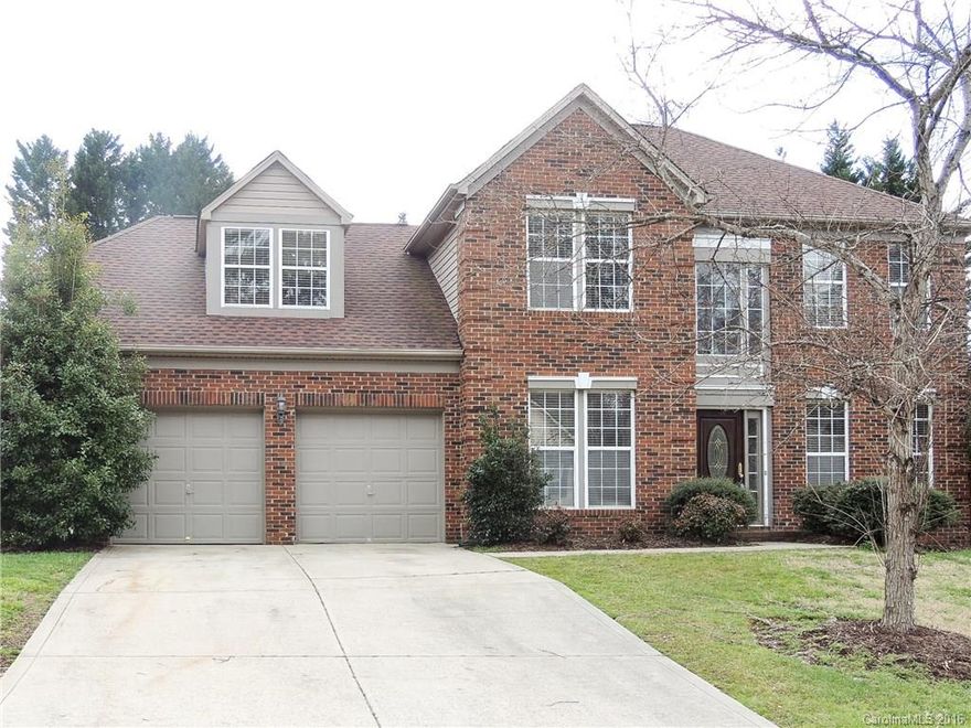 Lovely 4 Bedroom home in great location near interstates, shopping & restaurants. Hardwood floors on main, kitchen with center island opens to great room with gas fireplace, raised brick hearth & lovely wood surround. Updated light fixtures & moldings thru-out give home elegant look. Master suite w/tray ceiling, dual vanities, separate shower & garden tub. Spacious secondary bedrooms & large bonus can be used as a 4th bedroom. Full brick front & vinyl sides are low maintenance.