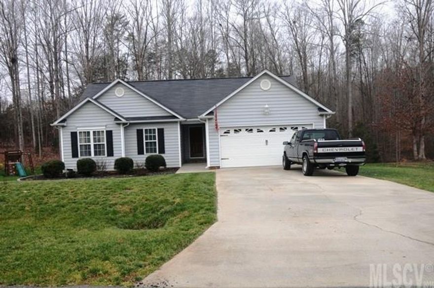 Nice 3 Bedroom, 2 bathroom ranch on 0.62 acre lot with heavy woods in the back. Well maintained, with all the amenities including wall to wall carpet, open floor plan, split bedroom design, 2 car attached garage and more. Easy maintenance home with a slightly sloping yard, and a 12x12 deck off the living room. Ready to move in! To see is to buy!!