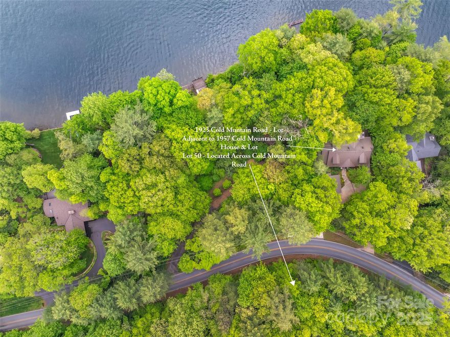 A rare opportunity to purchase 2.5 lakefront lots with stunning lake and mountain views and extensive lake frontage. This 2.64+/- acre offering consists of 1.27+/- acres on the lake and an additional 1.35+/- acre parcel across Cold Mountain Road for additional privacy or an additional building site.