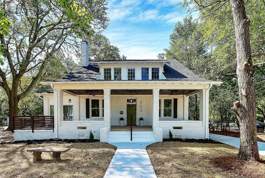 Stunning full Brick 2 Story renovated Gem in the heart of Downtown Clover Historic District. This Custom home has Historic charm with Modern touch, filled with upgrades throughout. New Hardwood now installed in all bedrooms on Jan/9/2024. 5 Bed, 3 Bath with an additional flex room within walking distance of all Clover downtown has to offer. 10 Foot ceilings, oversized bedrooms, double sided fireplace & original Clawfoot tub, hardware, & Butler Pantry. New 30 yr. architectural roof, new paint on exterior & interior walls/ceiling, refinished real hardwood throughout home, new lights/fans in every room. All new custom windows, new plumbing/electrical, new AC units/furnace, tankless water heater, new Ductwork/Vents. Custom bathrooms, upgraded Sunroom/Dining room w/French doors & gorgeous trim. Kitchen has designer slow close cabinets & floating island, entertainment room/office w/wet-bar. New Landscaping/Concrete & wait until you see the porch/patio. Amazing schools, all updates permitted!