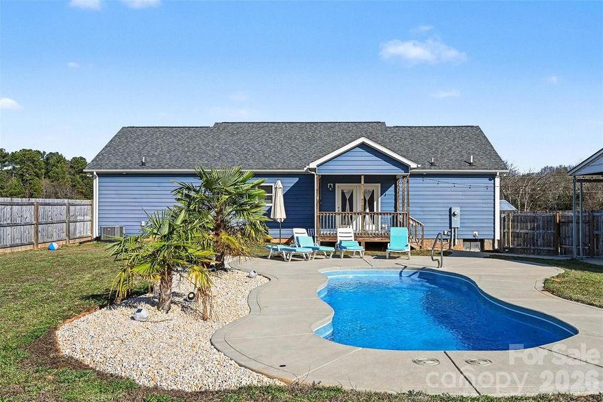 Set on a peaceful homesite in Edgemoor, this property offers the space, features, and flexibility that are hard to find, all just 15 minutes from downtown Rock Hill! The fenced backyard is designed for both everyday enjoyment and entertaining, highlighted by an in-ground pool that creates a true backyard retreat during the warmer months.

A major highlight is the 25x30 detached garage and shop with electricity and finished walls, providing endless possibilities for storage, hobbies, or a dedicated workspace. Inside, the home offers a welcoming layout with comfortable living areas, a well-appointed kitchen with ample cabinetry, and a private primary suite featuring generous closet space, a spacious walk-in shower, and a relaxing bath.

With room to unwind outdoors, space to pursue projects, and the convenience of nearby town amenities, this property delivers the charm of country living with everyday practicality!