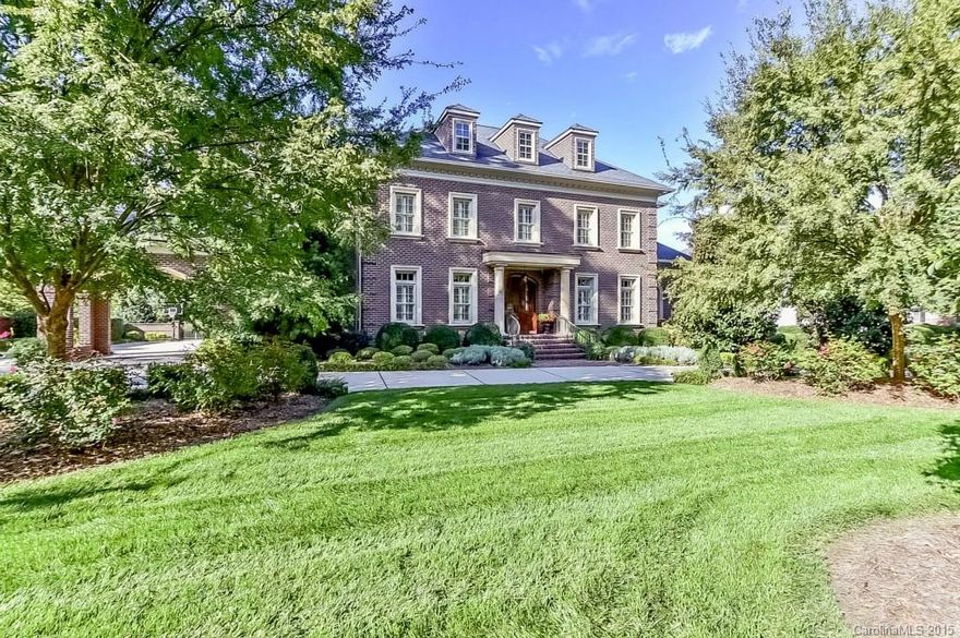 Stunning traditional brick home with modern amenities in Foxcroft! Gourmet kitchen w/ high end appliances, great attention to detail, elegant formals and informal spaces. Main floor master suite w/ his & her closets and large bath. All bedrooms feature private baths en suite. 3-car attached garage. 2 laundry rooms. 3rd floor is perfect space for home office/library or bedroom suite. Huge porch overlooking beautifully landscaped private pool with hot tub.