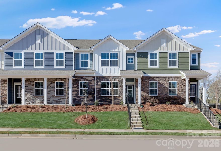 The first floor of this two-story home is host to a spacious open floorplan that connects an inviting Great Room, breakfast nook and chef-inspired kitchen. There are three bedrooms located upstairs, including the luxurious primary suite, which features a spacious bedroom, en-suite bathroom and generous walk-in closet. Plus, our signature Everything's Included program means you will get quartz or granite kitchen countertops, subway tile backsplash, ceramic tile, and luxury vinyl plank flooring on the first floor at no extra cost! Cannon Village is a master-planned community offering new single-family homes and townhomes to a great location in York, SC. Future amenities will include a swimming pool, cabana, and dog park.