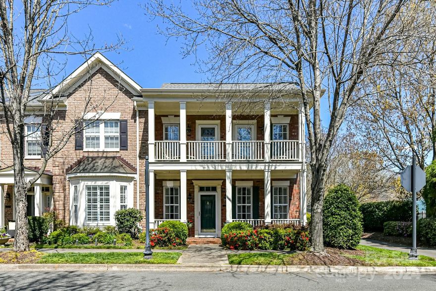 Great  opportunity in St. Albans, Davidson! 3 bedroom/2.5 bath end unit with double front porches on charming Harper Lee Street.  This is one of only five townhomes in the neighborhood that is beside an open park space. This adds great natural light and extra privacy for the homeowner. This is the first of these to be listed in CMLS since December 2020. Interior features include open kitchen with island, gas stove, custom backsplash and main level primary bedroom with custom closet built-ins. In addition to the double front porches, this home has plantations shutters throughout and a lovely enclosed brick patio. The townhouse is very well-maintained with amazing light. Two overflow parking lots are just steps away at North Park Lawn for overnight guests & visitors.  Harper Lee is a quiet street with little cut through traffic.  Walkable to downtown Davidson and Davidson College campus. Please see virtual tour in the MLS listing! Sellers need to stay in townhome until early June.