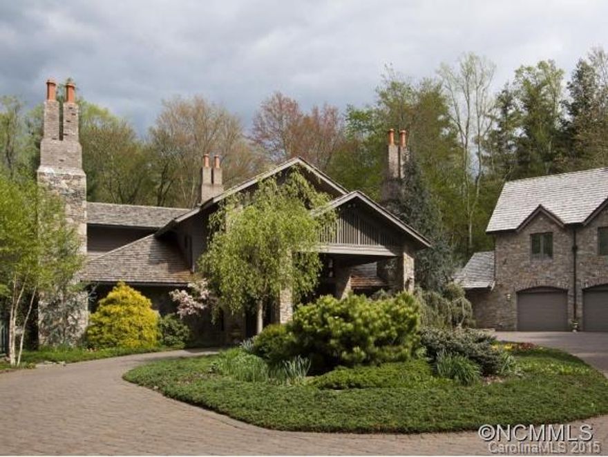 Tremendous reduction!! Private mountain retreat within the guarded & gated Ramble Biltmore Forest! The ultimate mountain shingle style estate would be a perfect family compound! Flowing open floor plan with soaring beamed ceilings,Exquisite Master suite wing and amazing outdoor living! Guest cottage and a gate house as well with stunning stone work. Unbelievable gardens with stone wall  & conservatory that is magazine worthy! Nothing compares!
