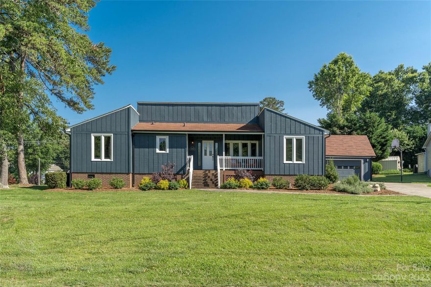 Motivated sellers are relocating from this Open and bright updated Ranch home with waterviews and lake access near the beautiful shores of Lake Norman. Many updates include: Fabulous saltwater pool with new liner, Heating and Air updated in 2018, most appliances 2018, encapsulated crawlspace in 2019, Fully remodeled Kitchen with cabinets by Prevo and quartz countertops in 2020, Reverse osmosis drinking water filtration system, and remodeled Primary Bathroom 2021. Skylights and exposed beams add to the charm of this special home. Enjoy your favorite beverage while soaking in a sunset at the Lake Access lot with launch ramp for your power boats, canoes, kayaks and paddleboards. Lake views from your rocking chair front porch, and your backyard. Nearly half an acre corner lot. Make your appointments today.