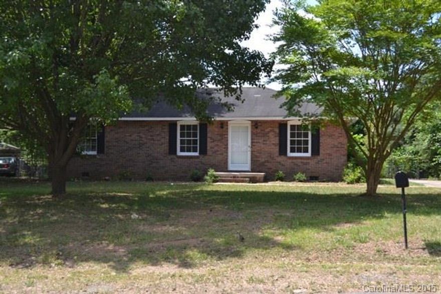 All brick ranch with newer HVAC system. Fenced back yard, 3 bedrooms, 1.5 baths. Spacious kitchen and eating area, living room. New carpet. Lots of potential! Age of home is approximate.  AS IS SALE.