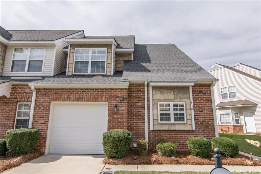 Location. Location. Location. This move-in ready, 2 story town home is located in Concord with easy access  to Concord's greenway, shopping, and medical centers.  Large master bedroom downstairs, french doors leading to your private enclosed patio, great for entertaining! Kitchen has plenty of cabinets with open concept to den and breakfast area. Gas fireplace. Loft upstairs can be used as a third bedroom (has closet). Vaulted ceilings. One car garage with plenty of storage space.