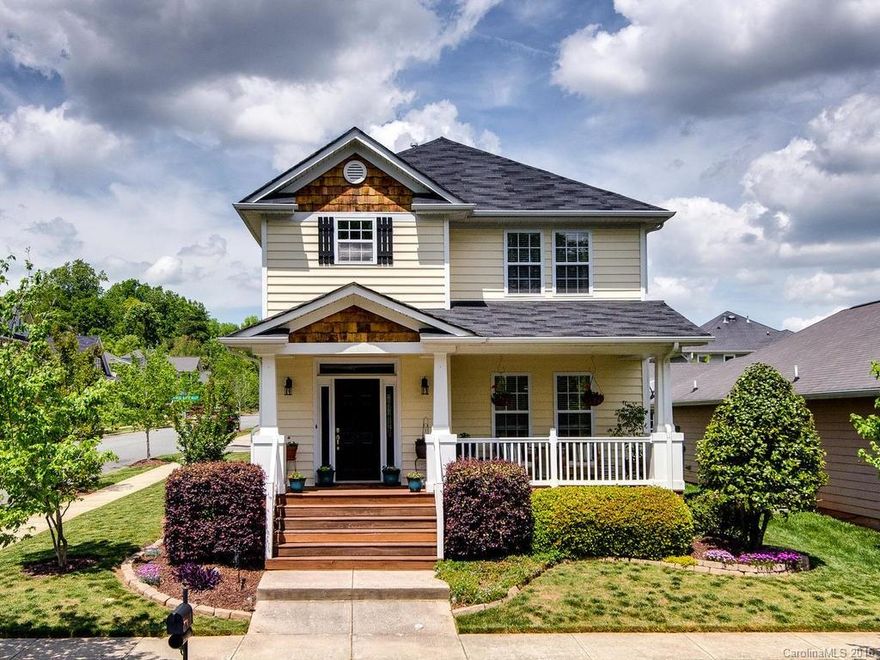 MOVE IN READY!!  This pristine quality home, features an open floorplan with glistening hardwood floors on the main floor.  You will enjoy a large front porch, large kitchen with granite, SS appliances, breakfast nook, 3 Bedrooms, 2.5 bathrooms and a 2 car garage on a large corner lot.  Updated features; Interior light fixtures, Furnace/AC unit with thermostats and a newly updated Luxury master bathroom.  Minutes away from Shopping, Lake Norman, Uptown & Concord Mills.