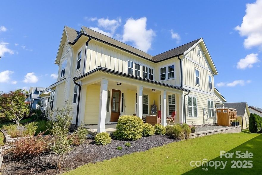 Welcome to this beautifully upgraded home in the desirable Riverwalk community with rare 3 car garage! This home features 10’ ceilings, hardwood floors, detailed trim, & a chef’s kitchen w/ quartz counters, large island, SS appliances, gas range, & hood vent. Two spacious primary suites include one on the main level & an upstairs retreat w dual walk-in closets, soaking tub, walk-in shower, & double vanities. Use the versatile loft as a library, open office or sitting area! The backyard has been transformed w/ custom paver patio, steps, planter beds, fountain, natural privacy wall, two irrigation zones, & a walkway connecting front yard to back. The fully insulated 3-car garage offers epoxy floors, built-in cabinets & a mini-split system. Riverwalk offers miles of trails, kayak launch, restaurants, shops, playground, BMX track, velodrome, pool, and clubhouse—just 10 miles south of Charlotte with easy access to I-77!