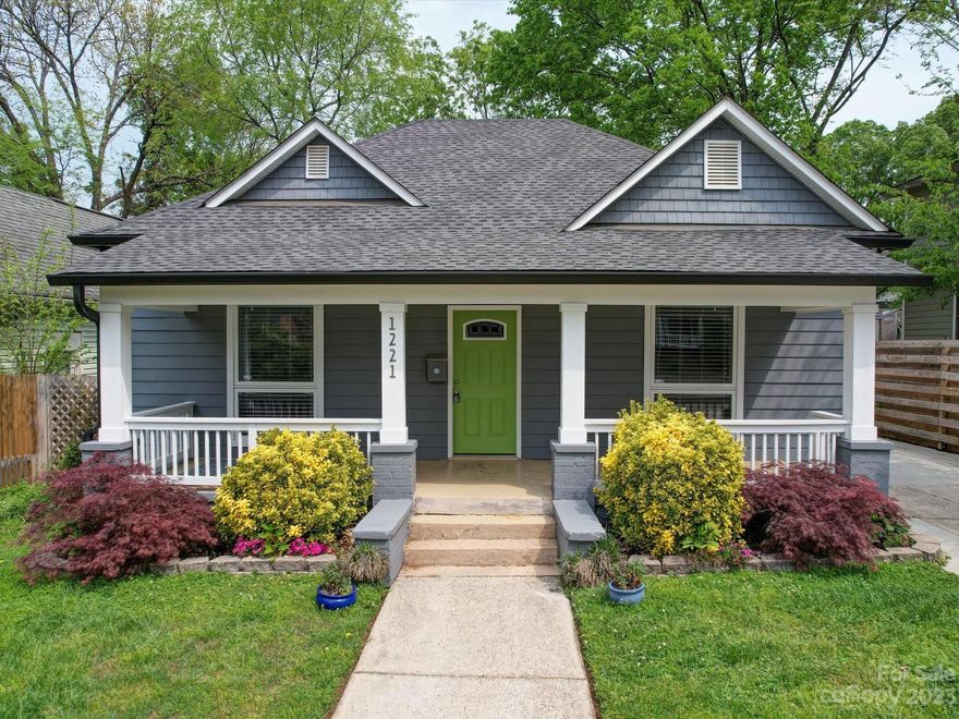 Location, location, location. Spacious Rocking Chair front porch home in sought after Belmont neighborhood, Just 2 miles from Uptown. Open living with wide center hall, tall ceilings, 3 bedrooms, 2 full baths and loads of light. Relax in your private new screened-in porch and deck, excellent for entertaining, meditation or playing games. Primary bedroom has ensuite bath and walk in closet. New HVAC, ductwork, and gutters. New pop-out and main sewer as well as plumbing underneath. Plenty of parking with the extended drive and pad in back. Private fenced backyard. 2017- roof, 2018- all new HVAC/ductwork, all new plumbing, 2019- closets all upgraded to custom Elfa closet systems, 2020-back screened porch with deck, 2022-extended driveway to back with concrete pad in back. walkable to plaza Midwood (15-20 mins) and walkable to light rail.