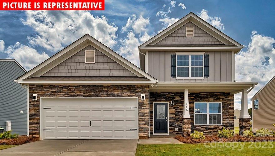 This is a great time to buy a home in this brand new Monroe location. The Winston home features DUAL PRIMARY SUITES!!!!! Also, an open living concept with 9 foot ceilings on the first floor and formal dining for hosting your guests. Gorgeous laminate hardwood flooring throughout the main level. Enjoy your open kitchen with granite, tile backsplash, and stainless steel appliances. All of the amenities you would expect in a BRAND NEW home!  This home is an incredible value with all the benefits of new construction and a 10 yr. Home Warranty! Home is Connected package includes programmable thermostat, Z-Wave door lock and wireless switch, touchscreen control device, automation platform, video doorbell, and Amazon Echo Dot.  All home features are subject to change without notice. Please ask agent for details!