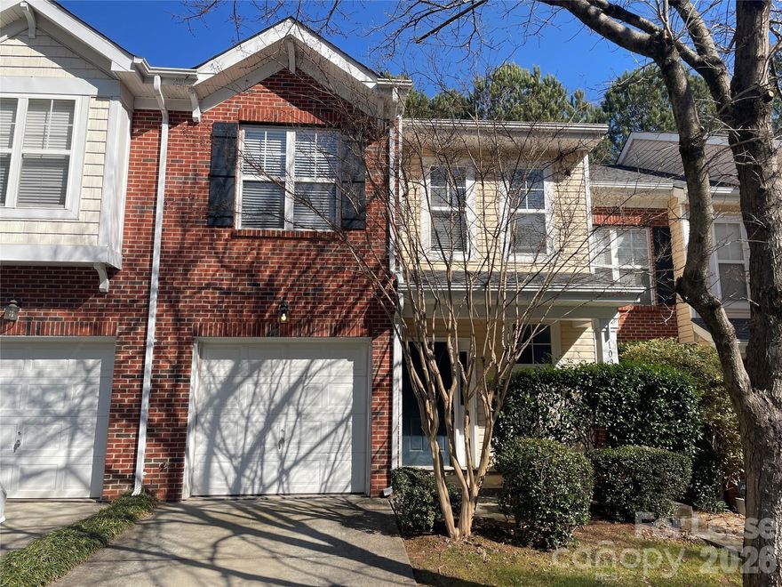 Do not miss this opportunity to live in one of the most sought-after areas of South Charlotte. This 2-bedroom 2.5 bath townhome has an attached garage and is nestled in the Princeton at Southampton Community of Ballantyne which includes an outdoor pool and clubhouse! The open floorplan lends itself to entertaining with the kitchen and great room looking into the tree-lined back yard and screened back porch! The primary bedroom boasts vaulted ceilings, a large closet and an ensuite with a garden tub and separate shower. The secondary bedroom is equally impressive with its own private bathroom. For added convenience, the laundry room is also upstairs between both bedrooms. No Pets allowed