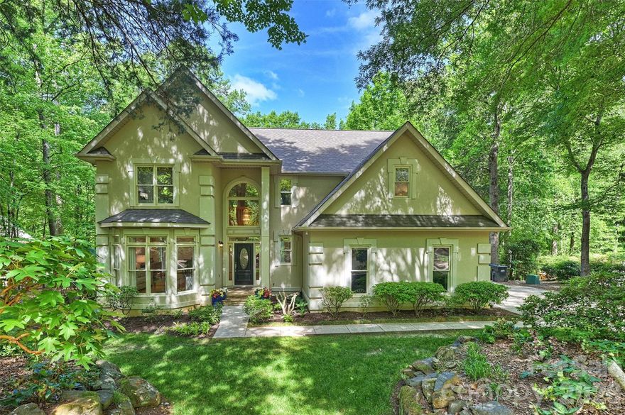 Welcome to this well-maintained, custom-built home in Weddington with 4 spacious bedrooms and 3 full baths on over an acre lot. The spacious layout includes a bedroom and full bath on the main floor, large kitchen with an island and bar perfect for everyday or entertaining, living room, dining room, family room with a stacked stone fireplace and sunroom. Upstairs you'll find the large primary bedroom complete with a private sitting area, 2 walk in closets and an oversized bathroom. There are also two more bedrooms and a full bath with dual sink vanity and a versatile loft area that provides additional living space ideal for an office, play area etc. Step out onto the expansive deck and enjoy the sights and sounds of nature. Two car side load garage with epoxy finished floor and a new garage door. Award winning Weddington schools and close to shopping.