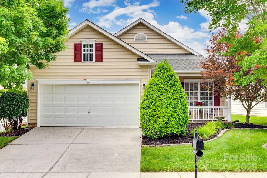 Welcome to your ideal retreat in a lively 55+ community! This inviting 2-bedroom, 2-bathroom one-level home is designed for comfort and ease. An open-concept layout features a bright living area that flows into a highly functional kitchen with ample cabinetry, new quartz countertops, and a cozy breakfast nook. The primary suite offers a spacious walk-in closet, a luxurious en-suite bathroom with dual sinks, garden tub and a walk-in shower. The second bedroom, perfect for guests or home office, is near the second full bath. Easily accessible, over-garage, walk-in storage area provides generous room for seasonal items, hobbies, or extra belongings. Outside, find a private patio ideal for relaxing or entertaining. This community boasts a clubhouse, fitness center, pool, vibrant sports and social activities, all ensuring an active lifestyle. This home is covered with a termite bond and an HVAC service contract with new carpet throughout.