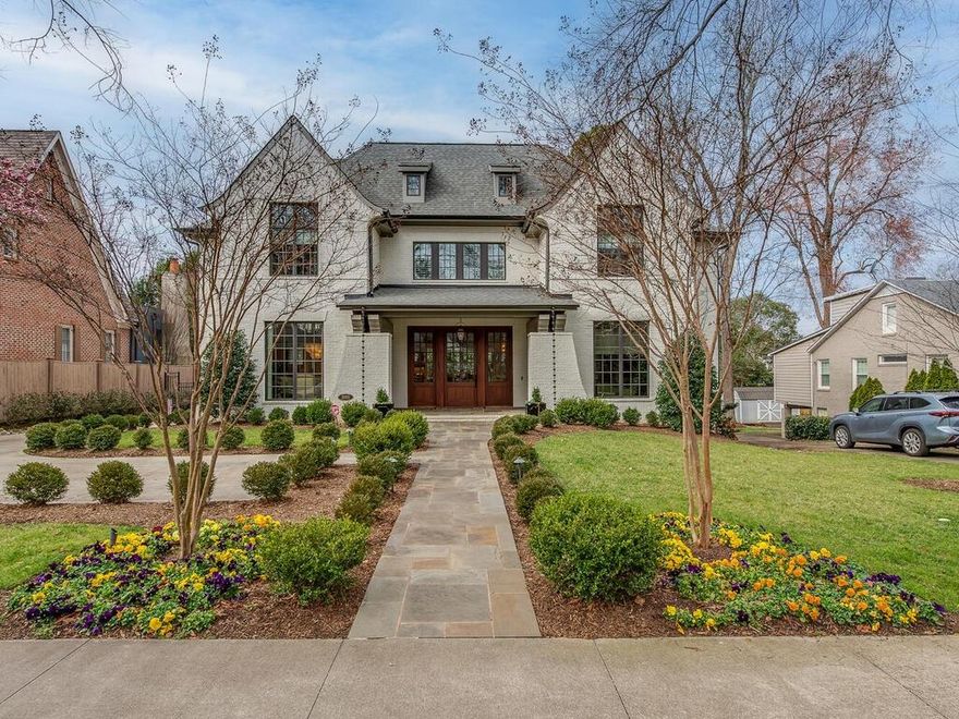 Absolutely stunning newer construction home located in the heart of Myers Park within walking distance of Freedom Park and shops and restaurants. This home is open and bright with a grand scale, high end finishes and extensive trim. Large chef's kitchen with Wolf Range, Asko dishwasher and Sub Zero refrigerator. Huge quartz island with seating and breakfast nook. Wet bar with Sub Zero wine fridge, huge pantry. White oak hardwoods throughout, first floor primary suite with vaulted ceilings, large ensuite bath with dual vanity and tub, private laundry and oversized closet. Private main level study. Second floor with bonus room, 2nd primary bedroom and 3 additional bedrooms all with private baths and walk-in closets. Patio with woodburning fireplace. B & B pool installed in 2020. Exterior features a two car garage with EV charger and fully fenced backyard. Great 6' tall clearance in the crawl that is perfect for storage. Encapsulated crawl. Drop zone with office area. Don't miss this one!